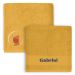 Serviette enfant brodée prénom Lion Jaune