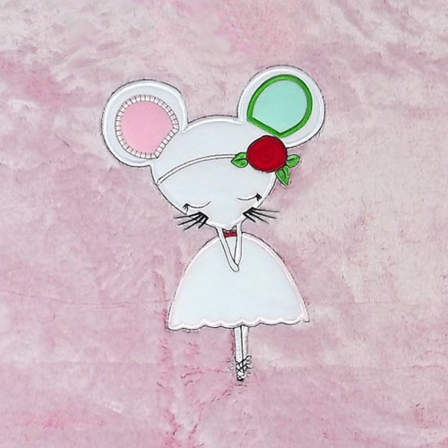 Peignoir polaire souricette personnalisé
