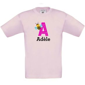 T-shirt enfant imprimé initiale et animal