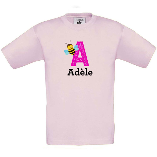 T-shirt enfant perso alphabet animal imprimé