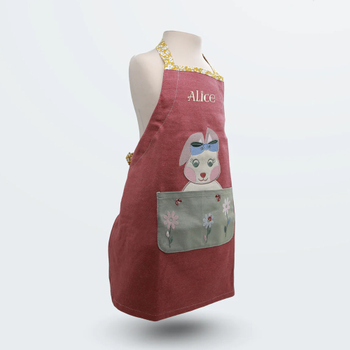 Tablier enfant personnalisé Madame Lapin 