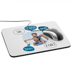 Tapis de souris personnalisé avec photo et design bulles