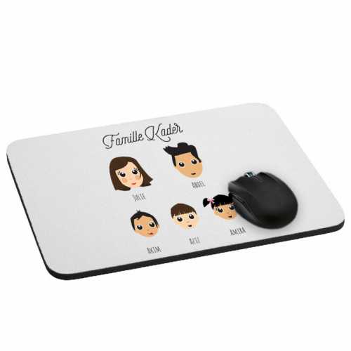 Tapis de souris Famille Heureuse