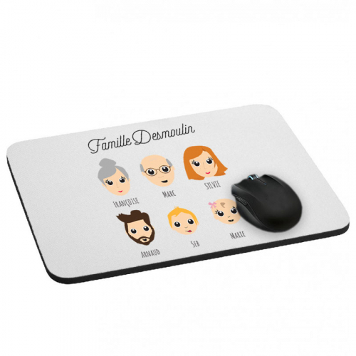 Tapis de souris Famille Heureuse