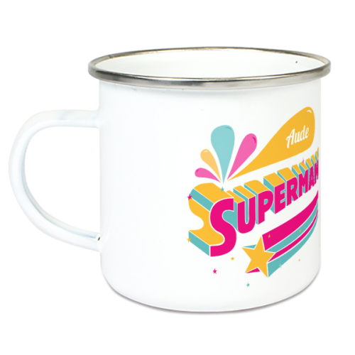 Tasse émaillée personnalisable Supermaman