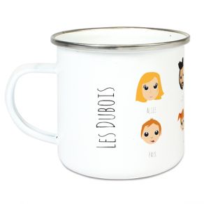 Tasse émaillée Famille Heureuse