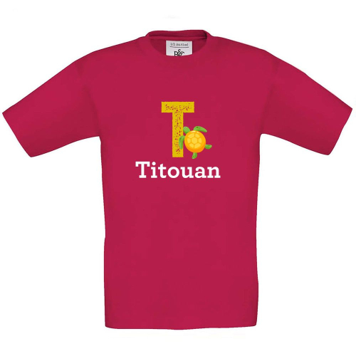 T-shirt enfant imprimé initiale et animal