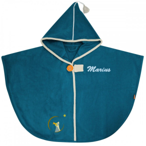 Cape de bain brode prnom Laton Raveur Ptrole