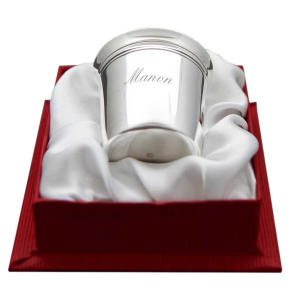 Coquetier serti en mtal argent