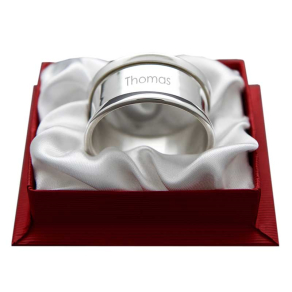 Rond de serviette serti en mtal argent