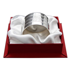 Rond de serviette Biarritz en mtal argent