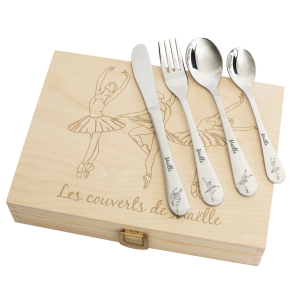 Couverts enfant Ballerine gravs prnom