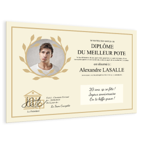 Diplme original et personnalis avec photo