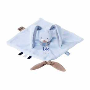 Doudou brod lapin bleu 