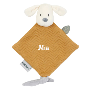 Mini doudou chien Charlie caramel brod prnom