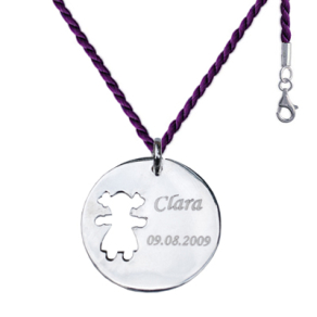 Pendentif chrubin ajour fille grav