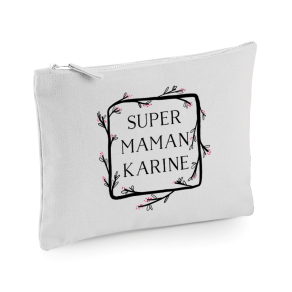 Grand trousse personnalise cadre fleur