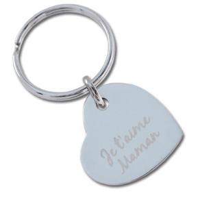 Porte-cls coeur grav