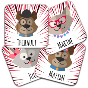 Sous-verre personnalis family jungle