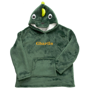 Plaid sweat enfant dinosaure brod prnom
