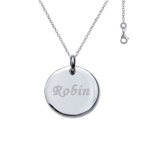 Pendentif rond gravé
