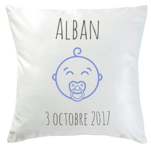 Coussin de naissance joli motif
