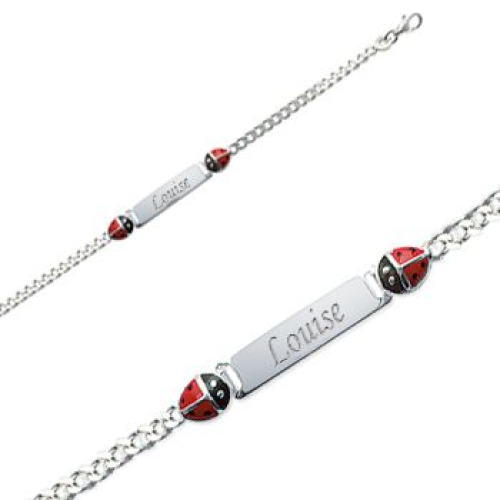 Gourmette enfant coccinelles