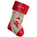 Chaussette de Noël satinée brodée