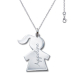 Pendentif chérubin fille gravé