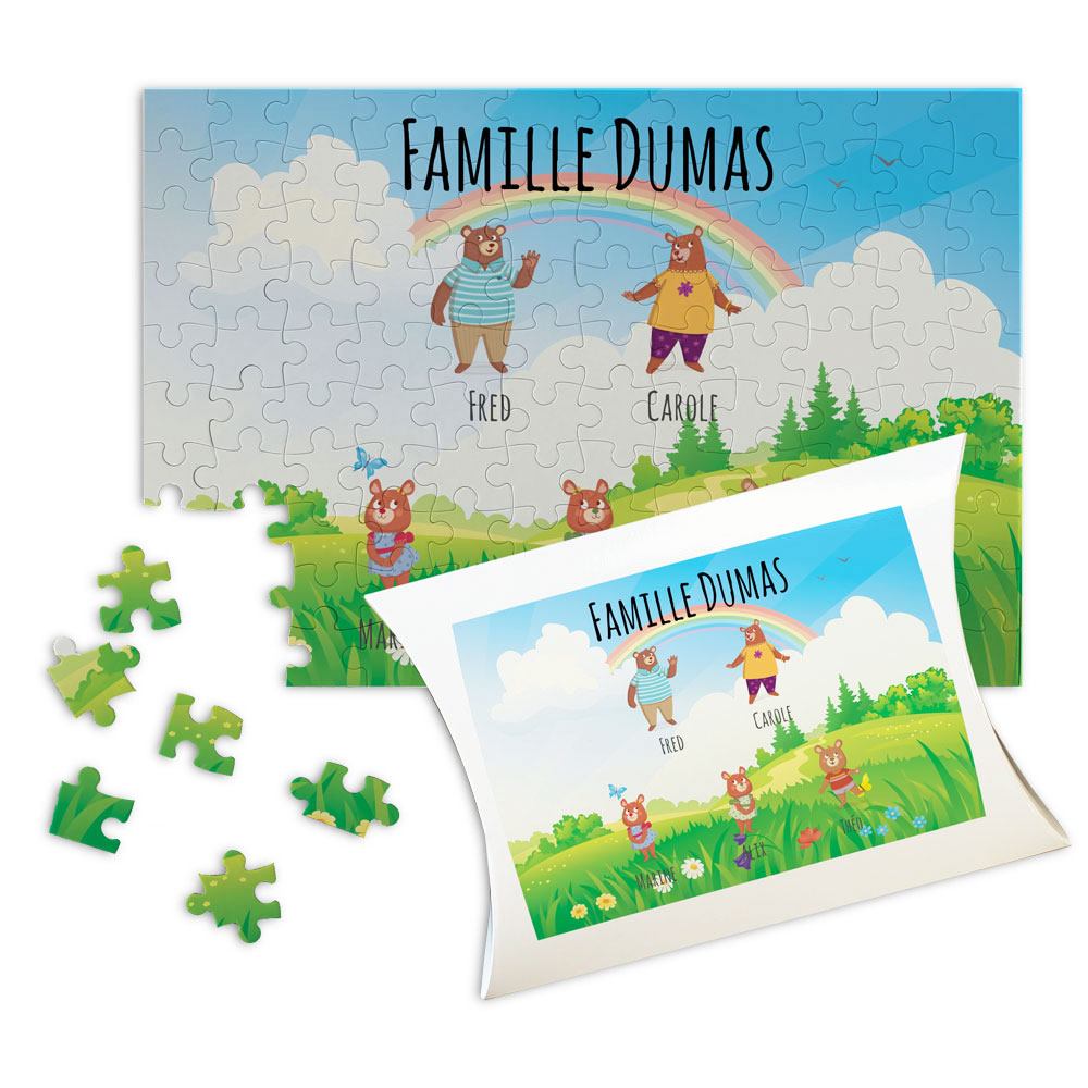 Puzzle Les trésors de mamie avec les prénoms des petits-enfants