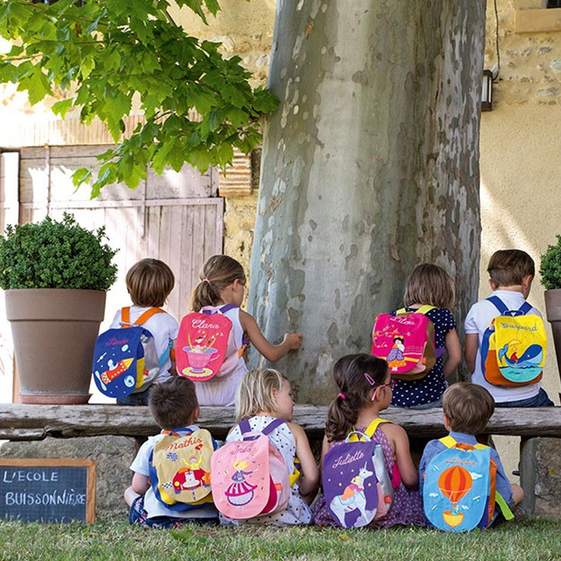 Sac à dos enfant personnalisé - La fille et le lapin de l'Oiseau